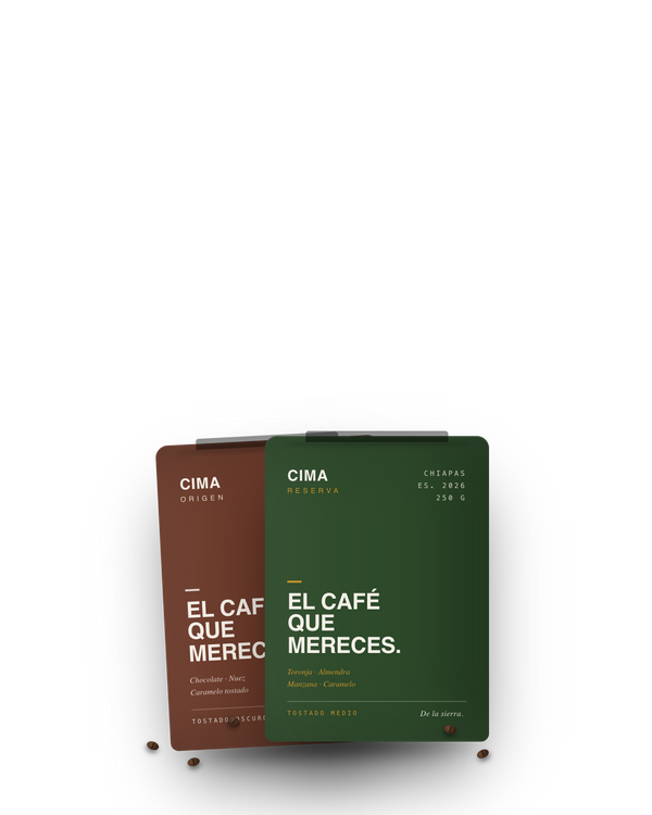 Pack El Dúo CIMA: café de especialidad de Chiapas Reserva y Origen, 2×250 g, envío gratis