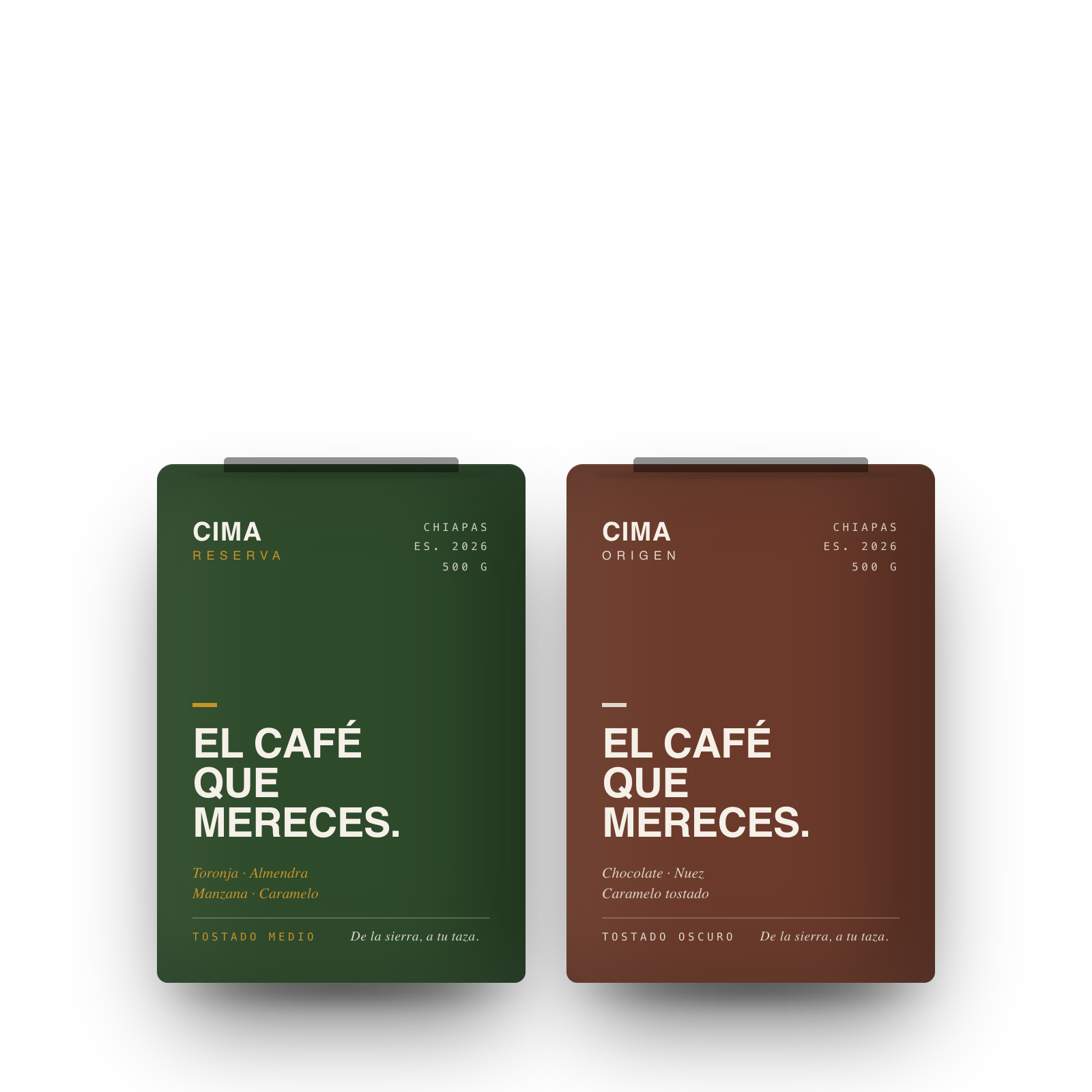 Pack El Kilo CIMA: café de especialidad de Chiapas Reserva y Origen, 2×500 g, envío gratis
