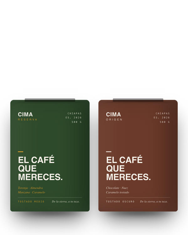 Pack El Kilo CIMA: café de especialidad de Chiapas Reserva y Origen, 2×500 g, envío gratis