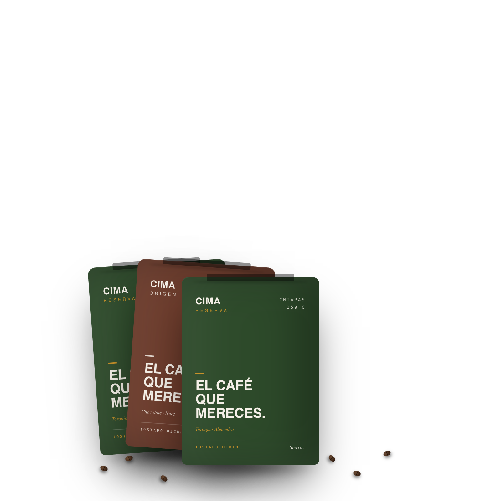 Pack El Trío CIMA: tres bolsas de café de especialidad de Chiapas, 3×250 g, envío gratis