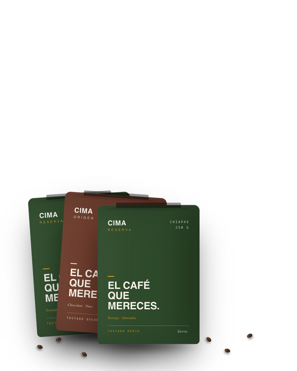 Pack El Trío CIMA: tres bolsas de café de especialidad de Chiapas, 3×250 g, envío gratis